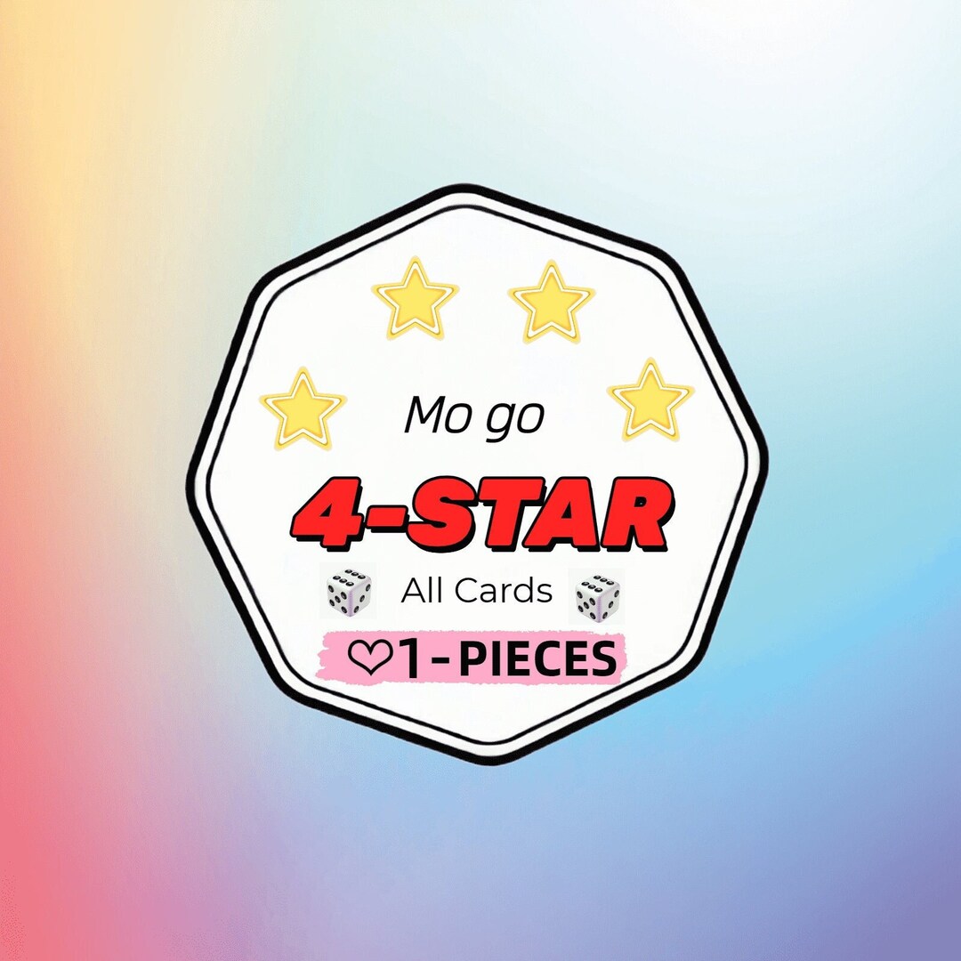 Mo Go 4 Star Sticker1pcs All Cards fast Delivery Etsy