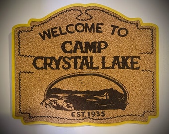 Camp Crystal Lake Pin Board - Friday the 13th Jason Voorhees Cork