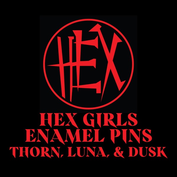 HEX GIRLS Enamel Pin - Thorn Dusk Luna 2 Inches with Glitter - Scooby-Doo