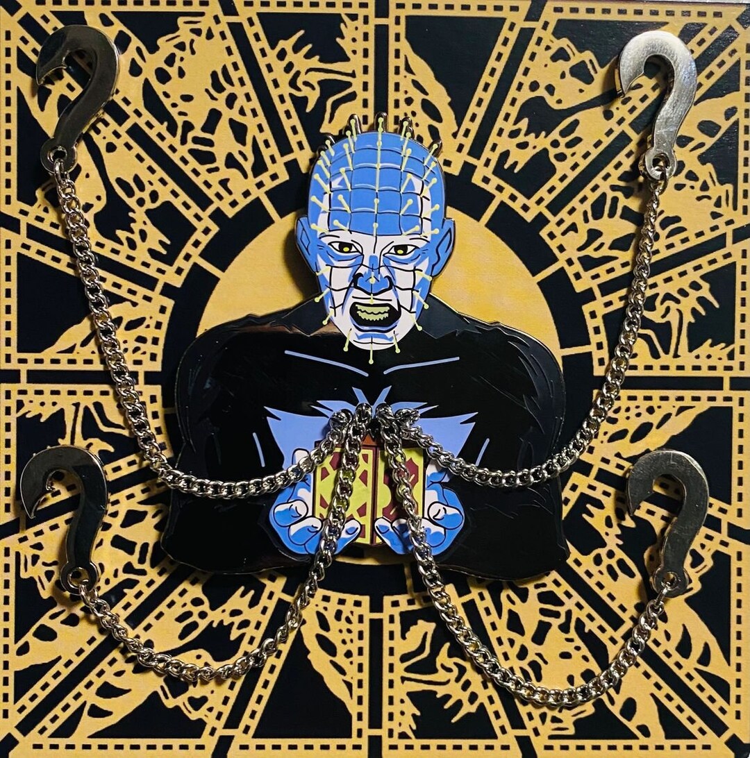 Hellraiser Pinhead Deluxe Enamel Pin With Real Chains 3 Etsy Canada