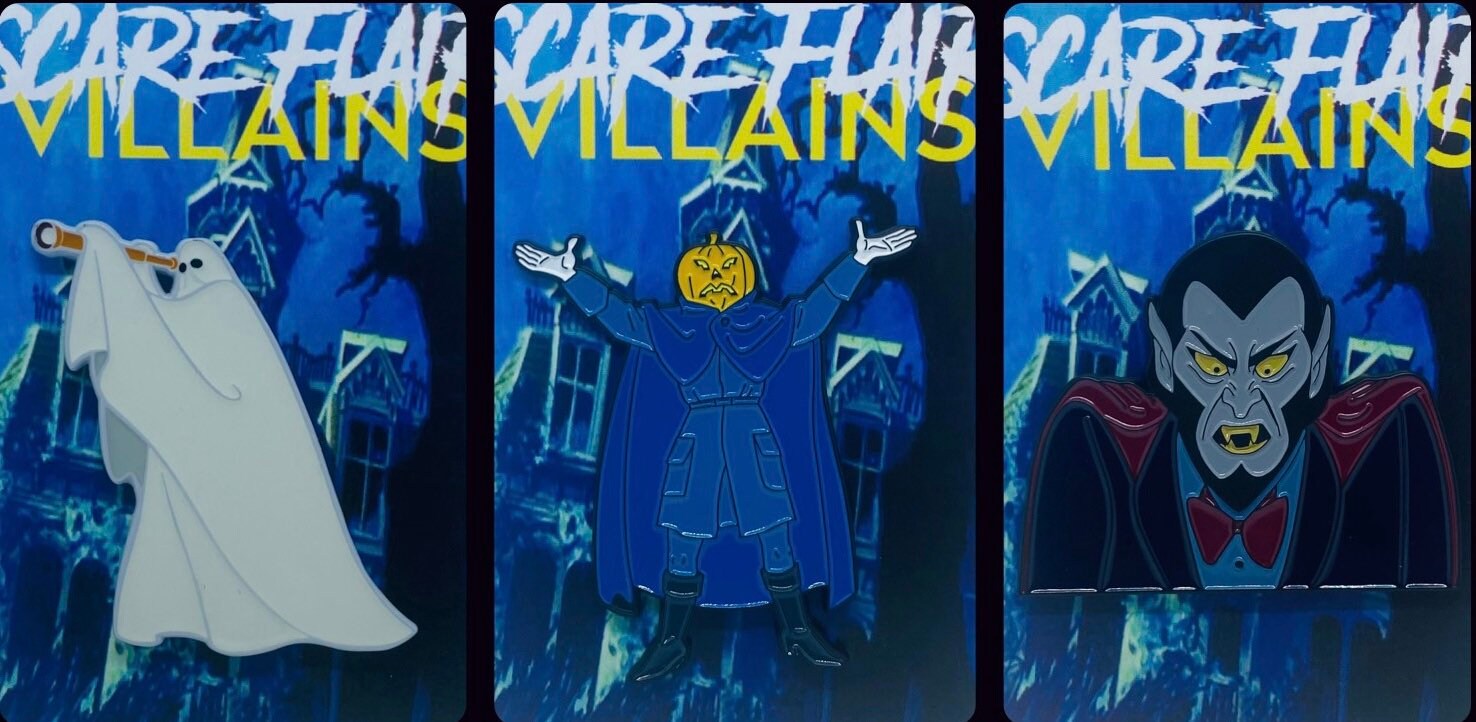 Villains Wave Eleven Enamel Pins - The Phantom + Headless Horseman + …