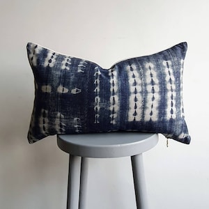 Handmade Blue Tie Dye Cushion Cover