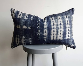 Handmade Blue Tie Dye Cushion Cover