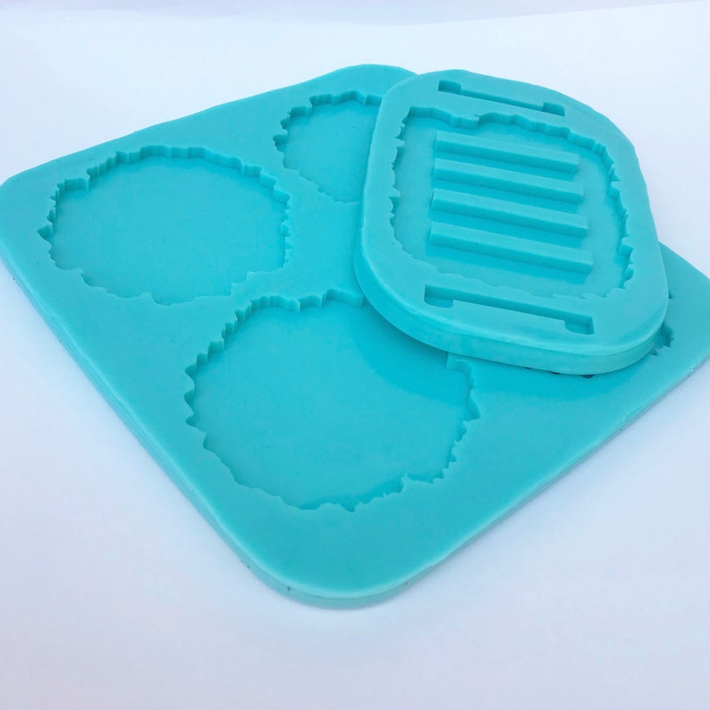 Coaster Mold Geode Coaster Set Coaster Holder Mold Epoxy Etsy