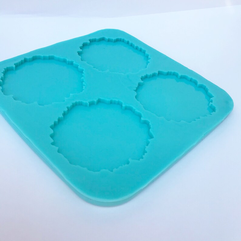 Coaster Mold Geode Coaster Set Coaster Holder Mold Epoxy Etsy