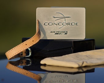 CONCORDE / Air France: Luxurious Solid Metal Luggage Tag created by Maison Edouard Rambaud for AF/CONCORDE