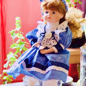 Porcelain doll with beautiful blue eyes image 6