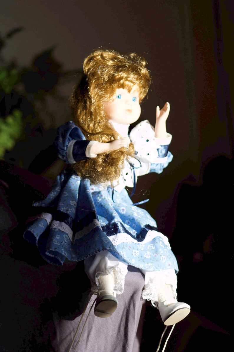 Porcelain doll with beautiful blue eyes image 9