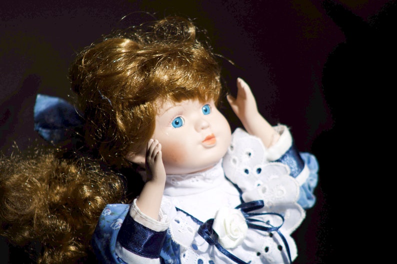 Porcelain doll with beautiful blue eyes image 10