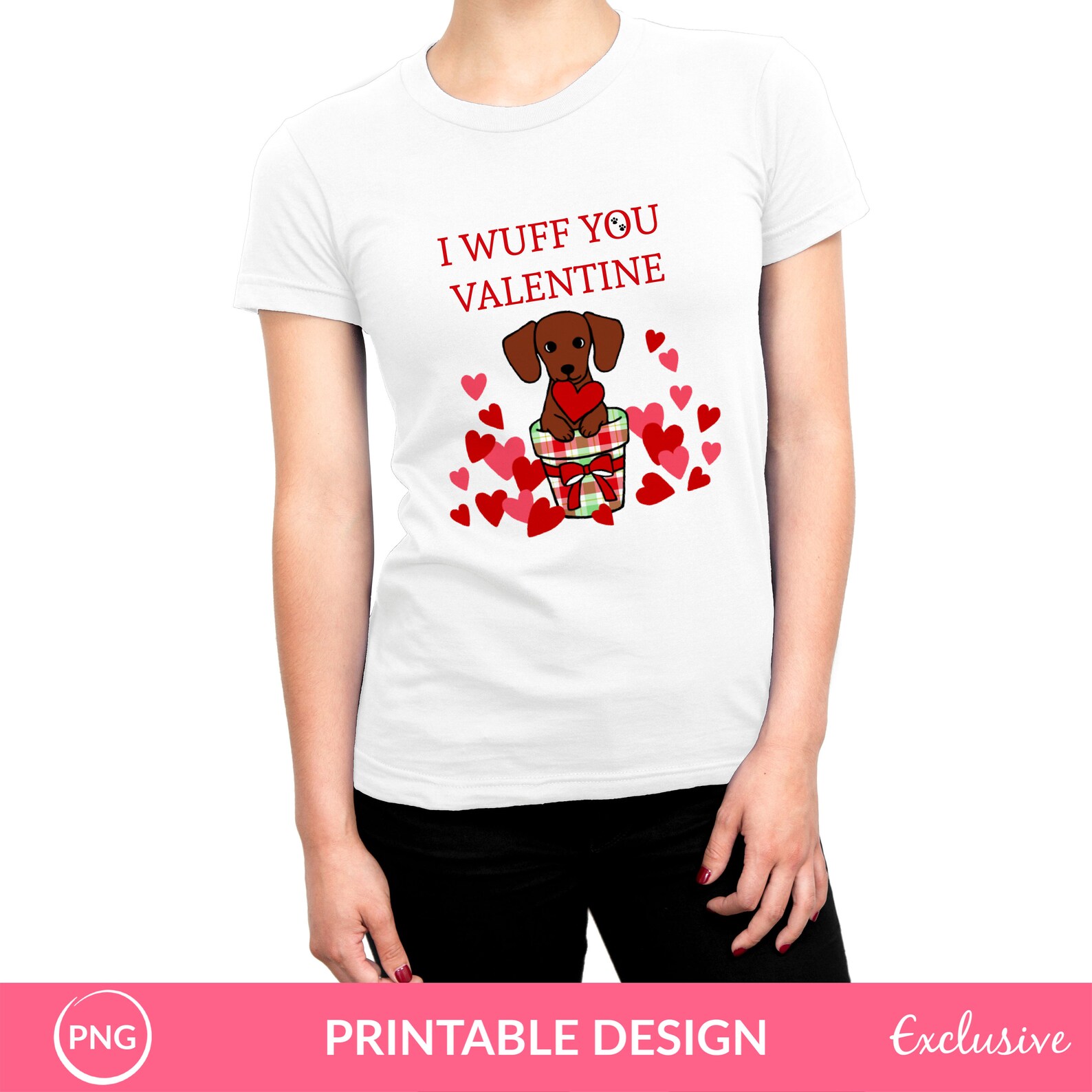Funny I Woof You Png Valentines Day Printable Sublimation | Etsy