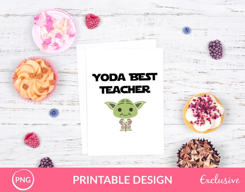 Download Yoda Best Teacher Png Funny Teacher Printable Sublimation ...