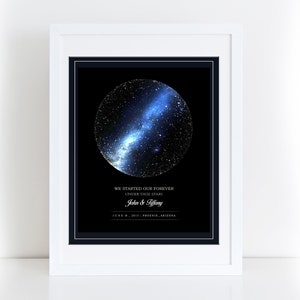 Carte des étoiles personnalisée | Carte des étoiles | Cadeau de mariage | Impression de ciel nocturne | Cadeau d'anniversaire | Cadeau pour elle Cadeaux uniques | Cadeau nouvelle maman