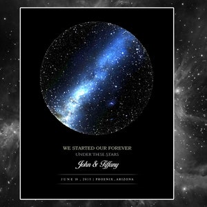 Custom Star Map | REAL Night Sky Map | Custom Star Poster | Constellation Map | Personalized Gift | Boyfriend Gifts | Gift for Her