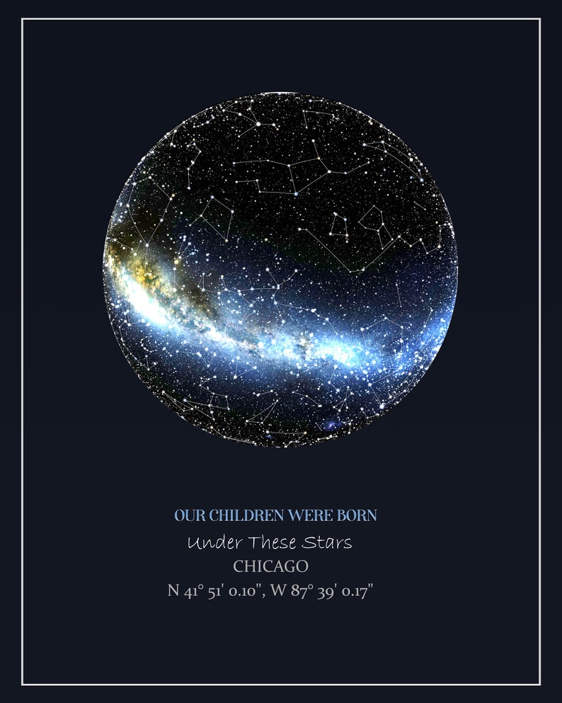Day You Were Born Print Personalized Gift Custom Night Sky Etsy