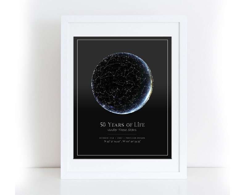Day You Were Born Print Personalized Gift Custom Night Sky Etsy