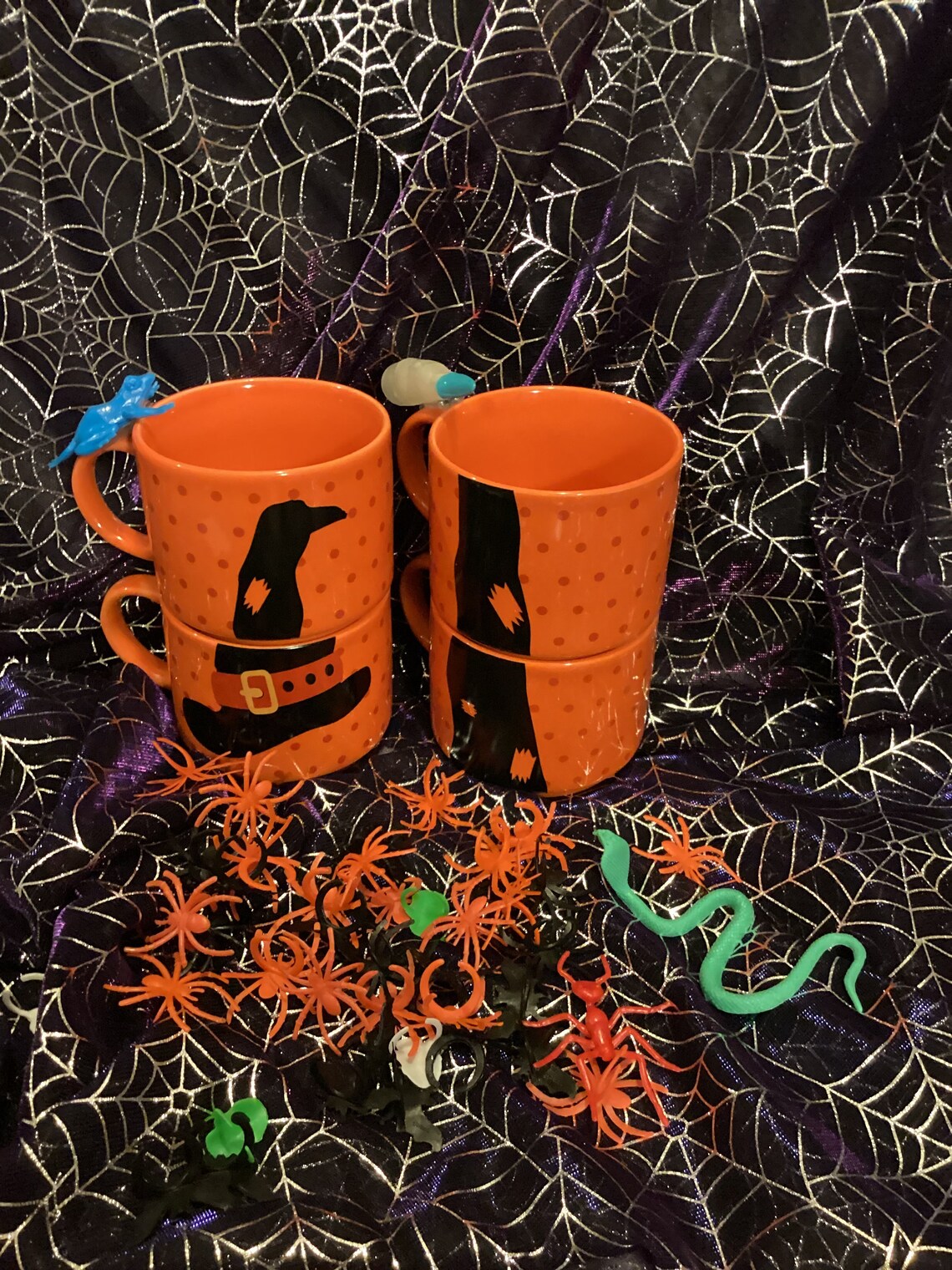 Halloween, Ceramic Mugs, Stackable Mugs, Coffee Cups, Halloween Home