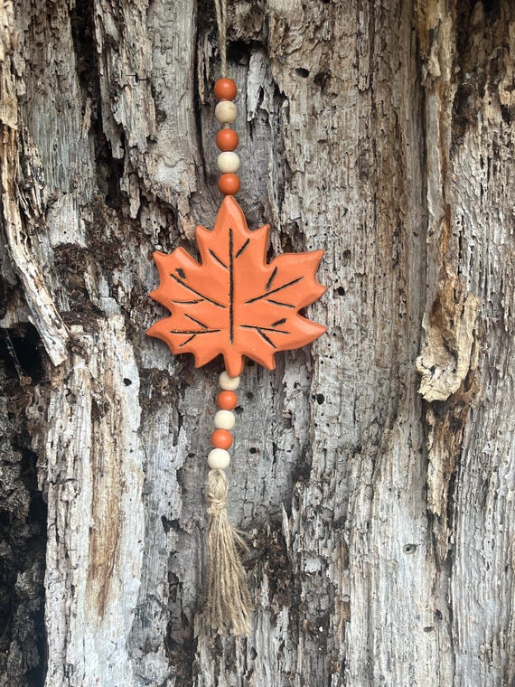 Handmade Fall Leaf Garland | Farmhouse Autumn Cottagecore Wall Hanging Boho Thanksgiving Decor, #3