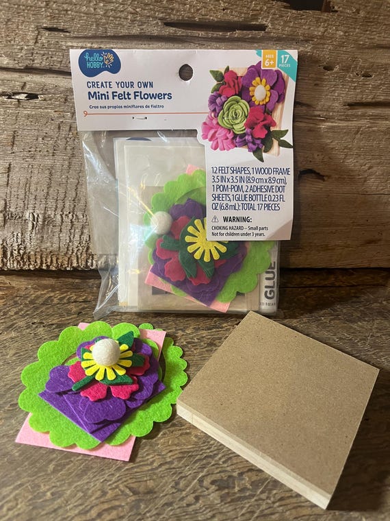 DIY Mini Felt Flowers Craft Kit for Kids Ages 6+ Fun Creative Project Activity