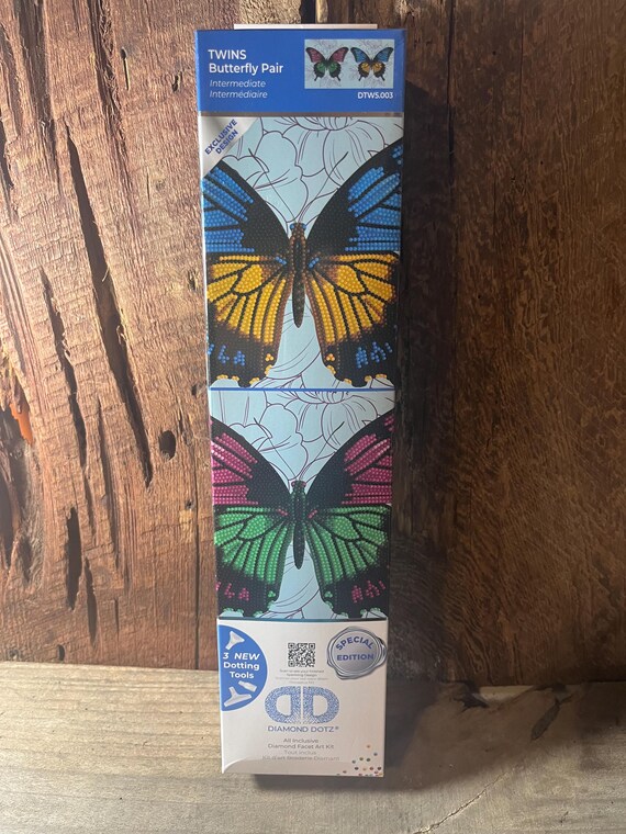 Diamond Painting Butterfly Art Kit - Rhinestone Craft Set for Home Decor Wall Display