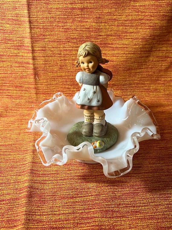 Vintage Fenton Silver Crest White Milk Glass Candy Dish - Elegant Bon Bon Serving Bowl
