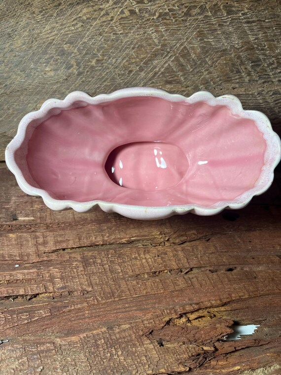 Vintage pink Ceramic Planter, Succulent Planter, Mid-Century Planter,