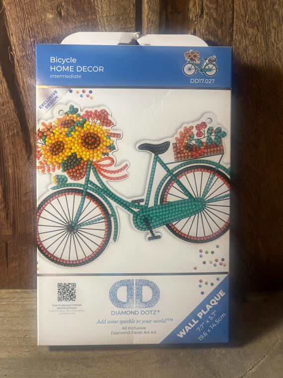 Diamond Dots Bicycle Art Kit - Bike Wall Decor, Home Wreath Attachment DIY Craft