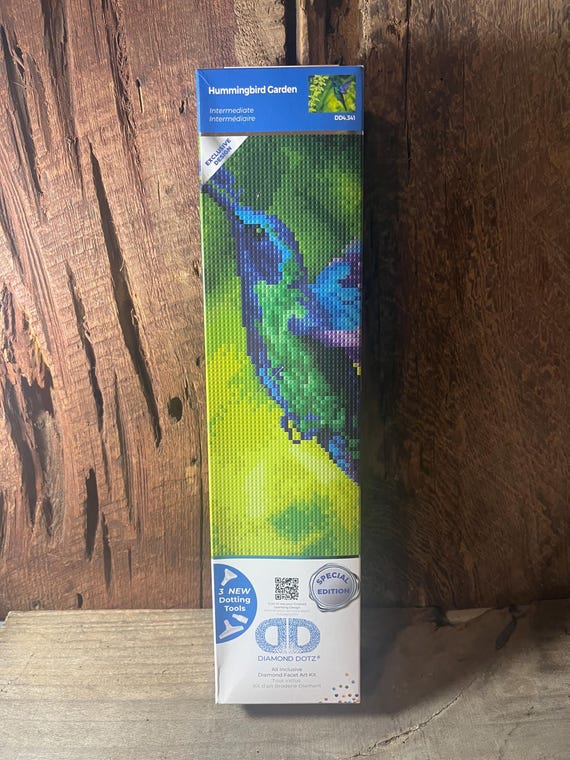 Diamond Painting Hummingbird Garden, Diamond Dotz Hummingbird Garden