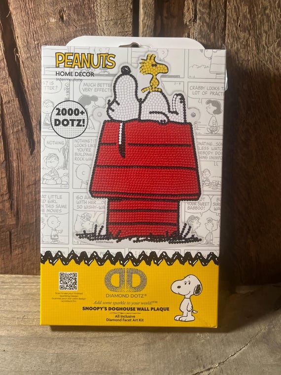 Diamond Dots Peanuts Charlie Brown Art Kit - Peanuts Wall Decor, Home Wreath Attachment DIY Craft