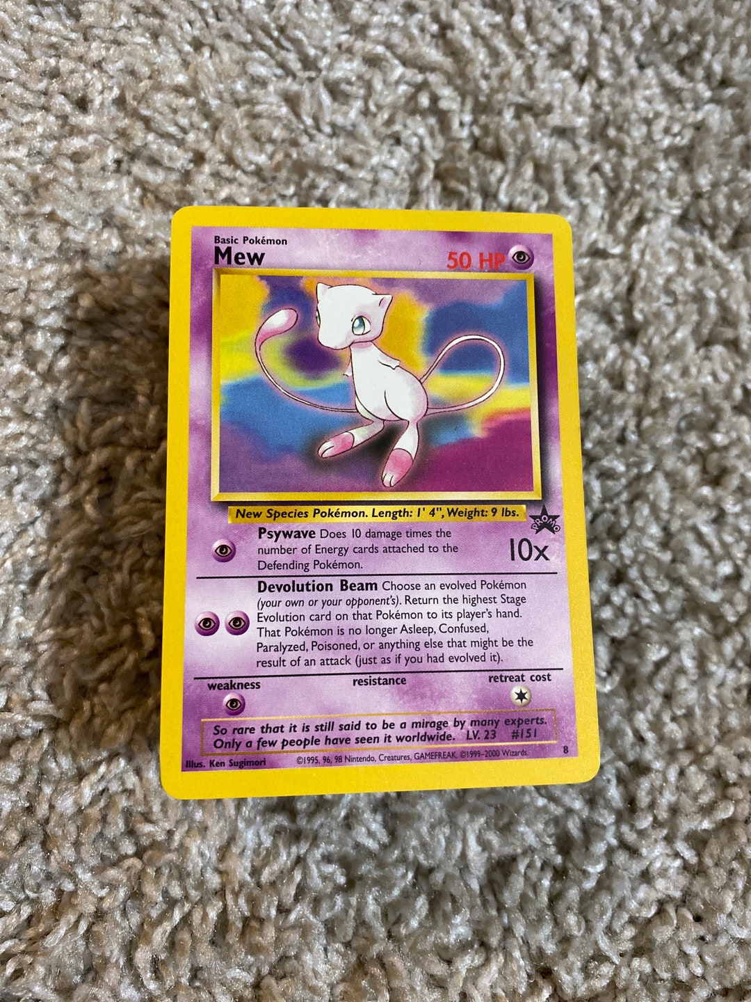 Pokémon Vintage Karta - Mew (Wizard Black Star Promo) #8 - Foto 5