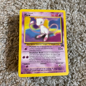 1 Vintage 1999 Pokemon Card Mew Wotc Black Star Promo 8 Etsy Israel