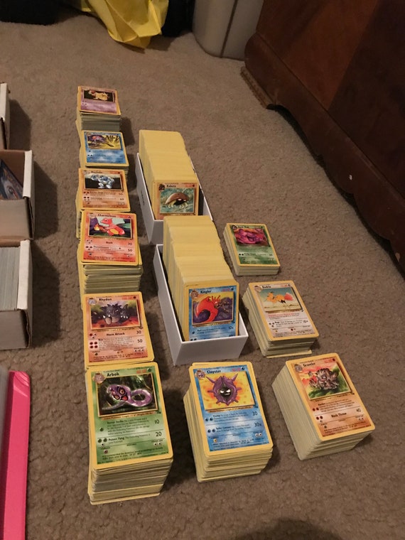 1st edition pokemon card lot Fossil (62/62) Complete Set 1999 style promo cards consisting of beloved first partner Pokemon from the Kanto 50 Lot Original Rare 1st