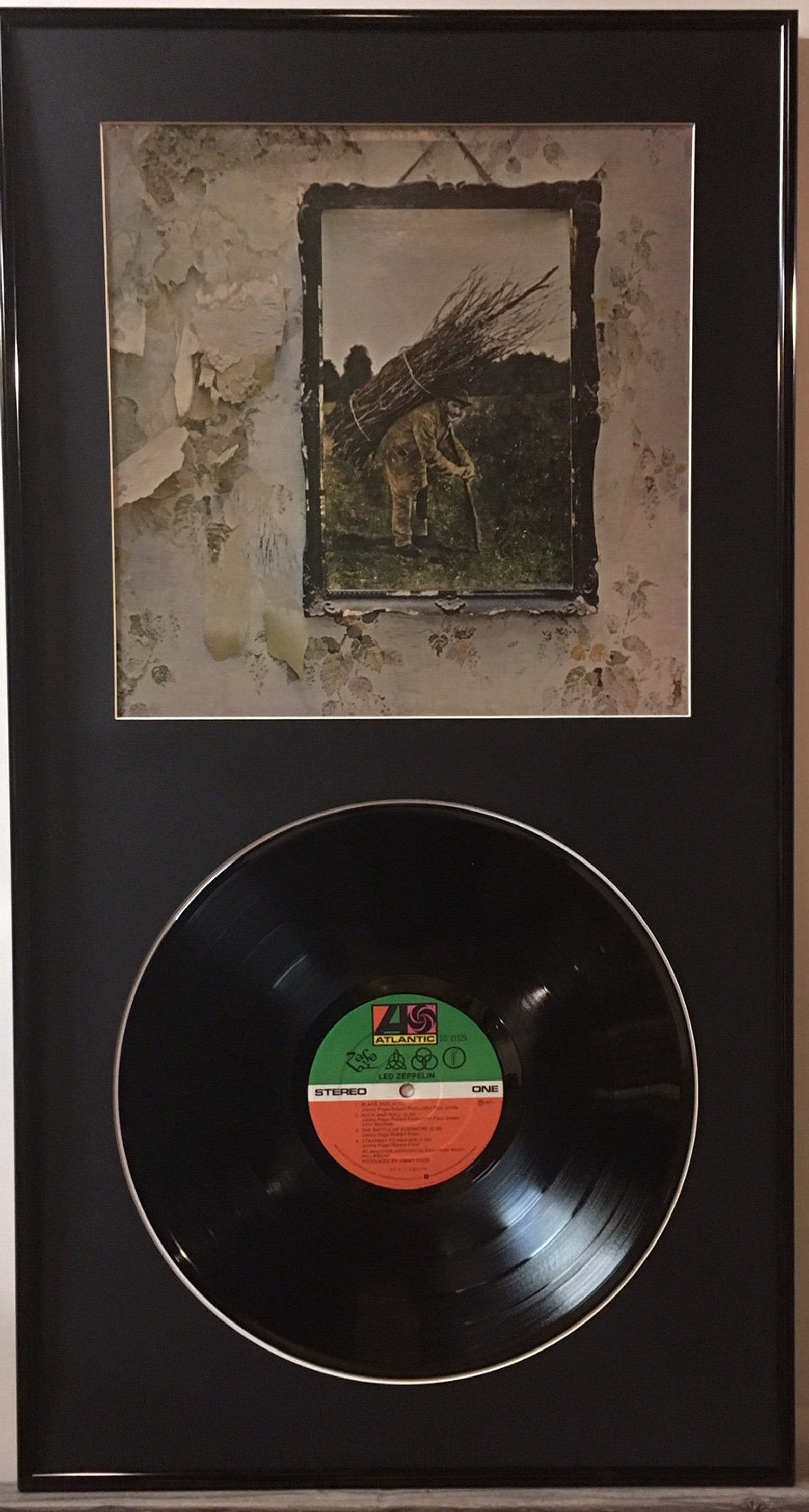 Led Zeppelin IV LZ 4 Zoso framed record album art Etsy