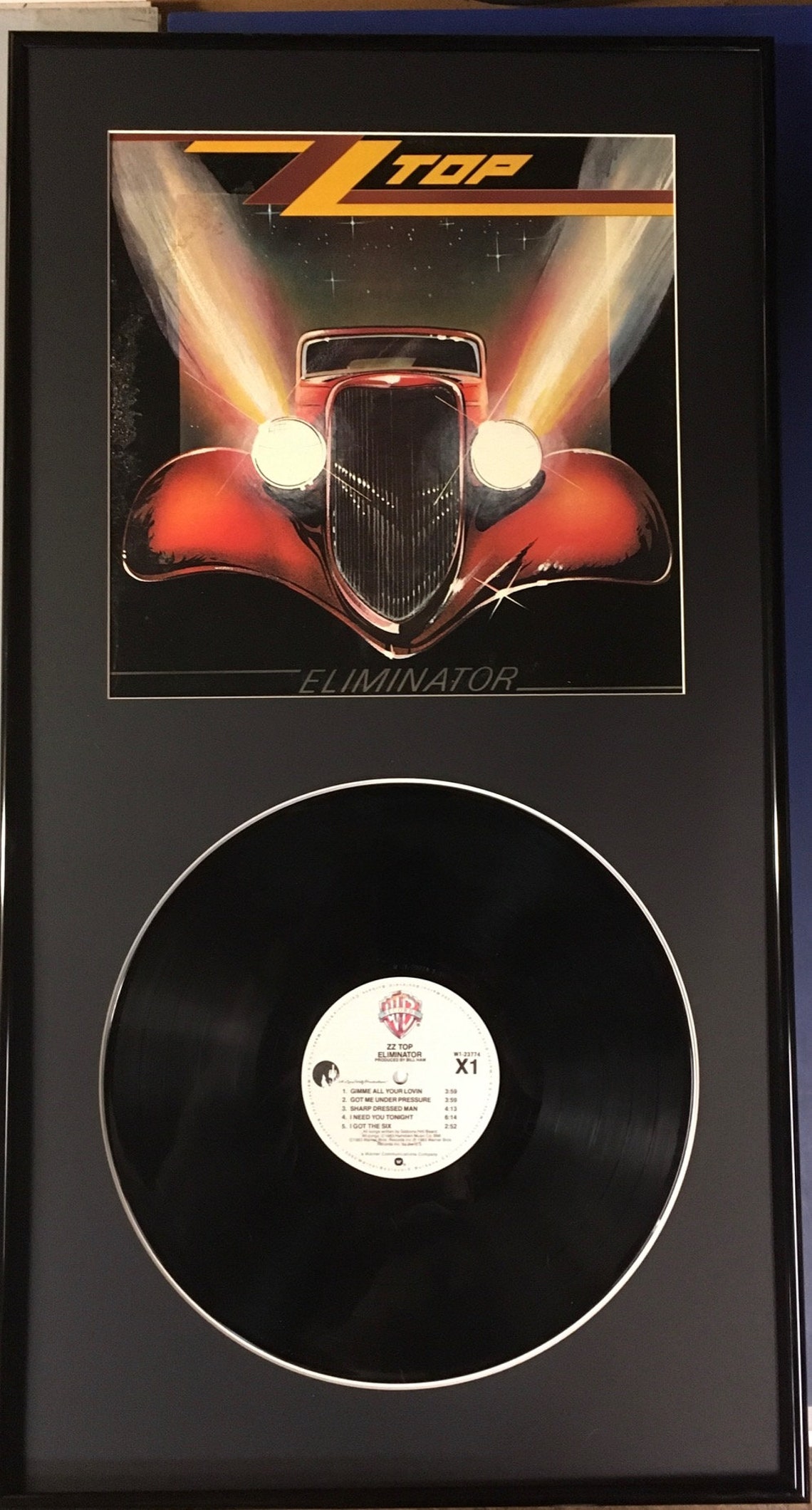 ZZ Top eliminator Framed Vinyl Record Album LP Etsy