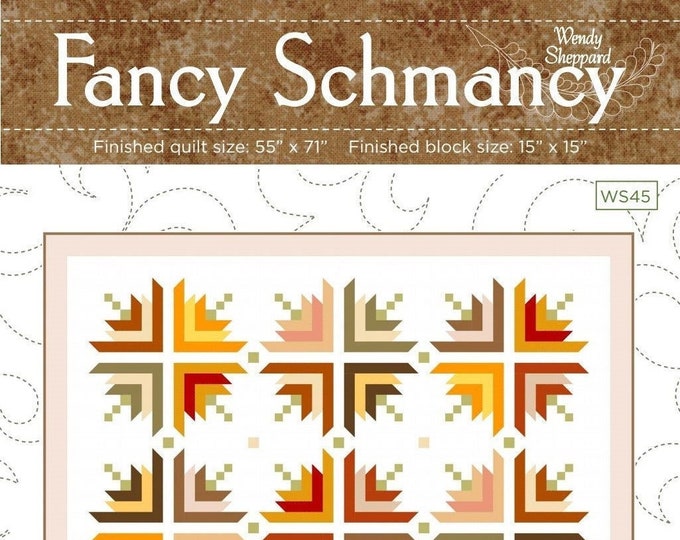 FANCY SCHMANCY Log Cabin Quilt Pattern Pdf Fat Quarter Etsy