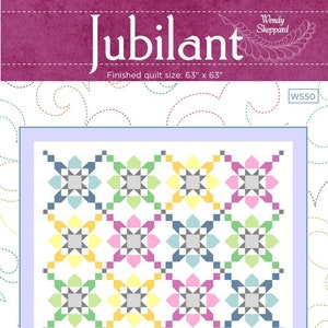 Jubilant Star - Fat Quarter Friendly - Wendy Sheppard Quilt Pattern PDF