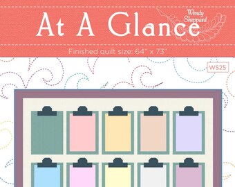AT A GLANCE Clipboard Fat Quarter Quilt Pattern Pdf