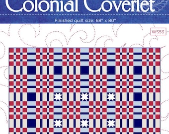 COLONIAL COVERLET Pieced Quilt Pattern PDF by Wendy Sheppard