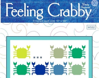 Feeling Crabby Crab Fat Quarter Friendly - Wendy Sheppard Quilt Pattern PDF