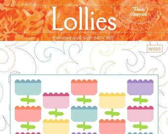 LOLLIES Flower Pieced Quilt Pattern PDF - Wendy Sheppard