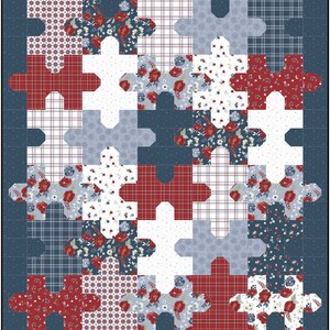 Jigsaw PUZZLE Easy Quilt Quilting Pattern PDF image 6