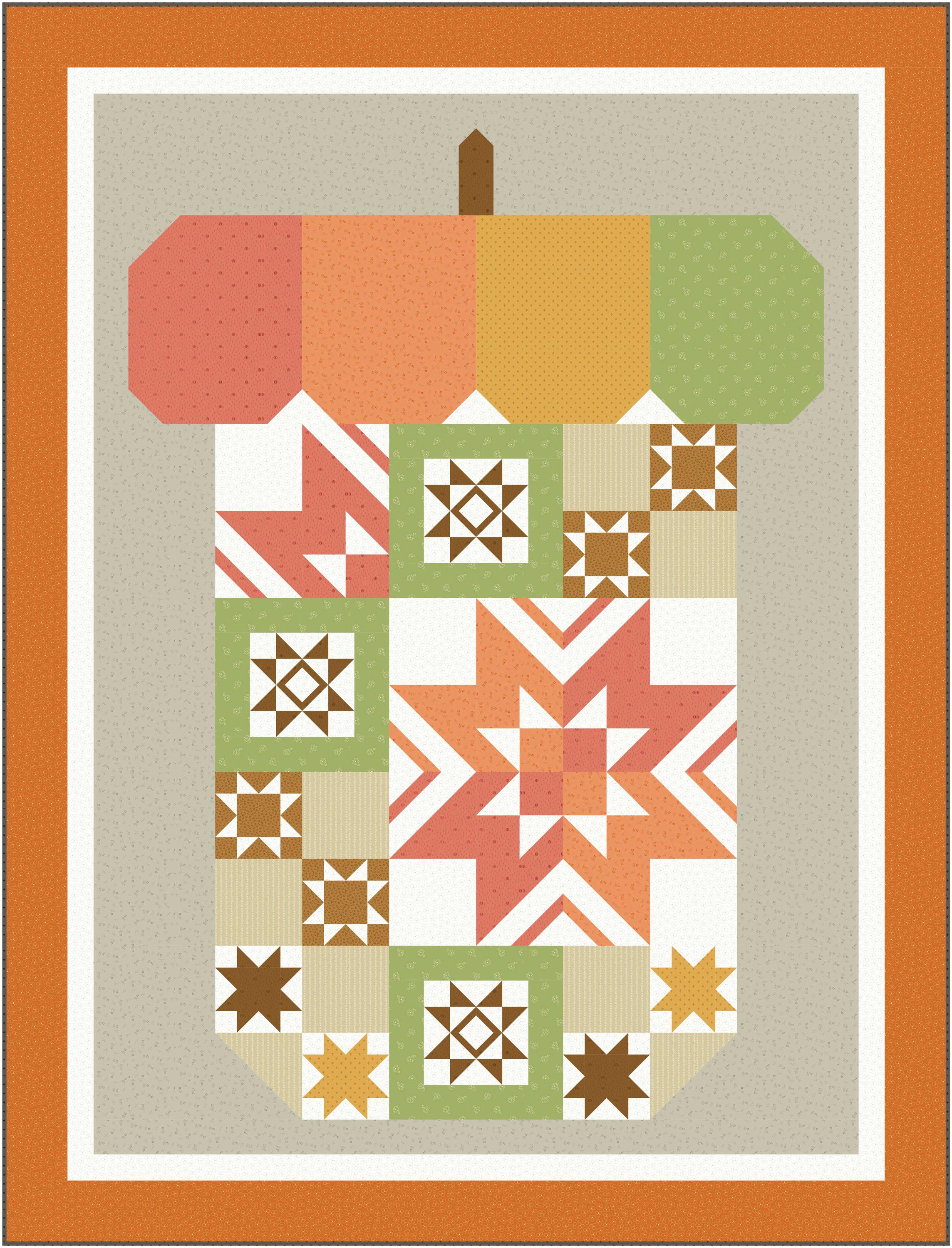 ACORN ACRE Autumn / Fall Pieced Quilt Pattern PDF by Wendy Sheppard - Etsy