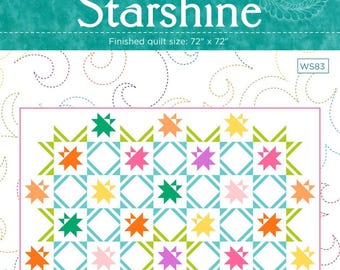 Mailing in United States only >>> STARSHINE Star Pieced Quilt PRINED Pattern by Wendy Sheppard
