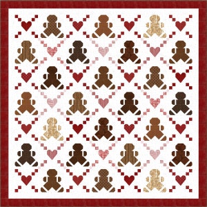 You Can't Catch Me Christmas Gingerbread Men Quilt Digital Pattern PDF Download image 2