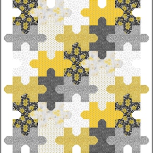 Jigsaw PUZZLE Easy Quilt Quilting Pattern PDF image 4