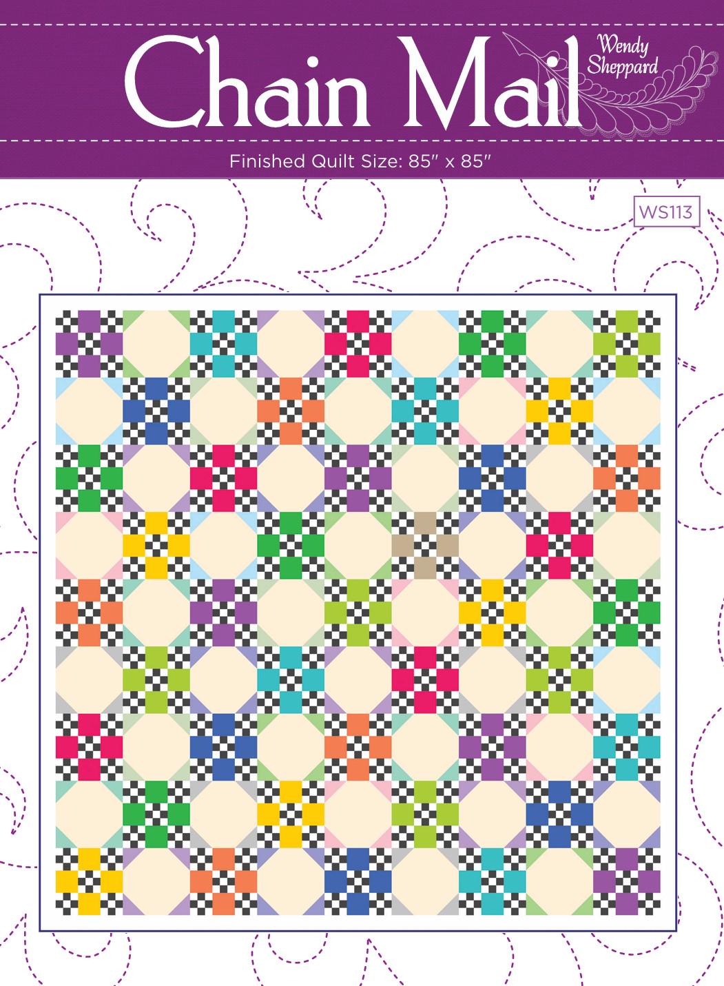 Traditional Pieced Bed Quilt CHAIN MAIL Pattern PDF by Wendy Sheppard ...