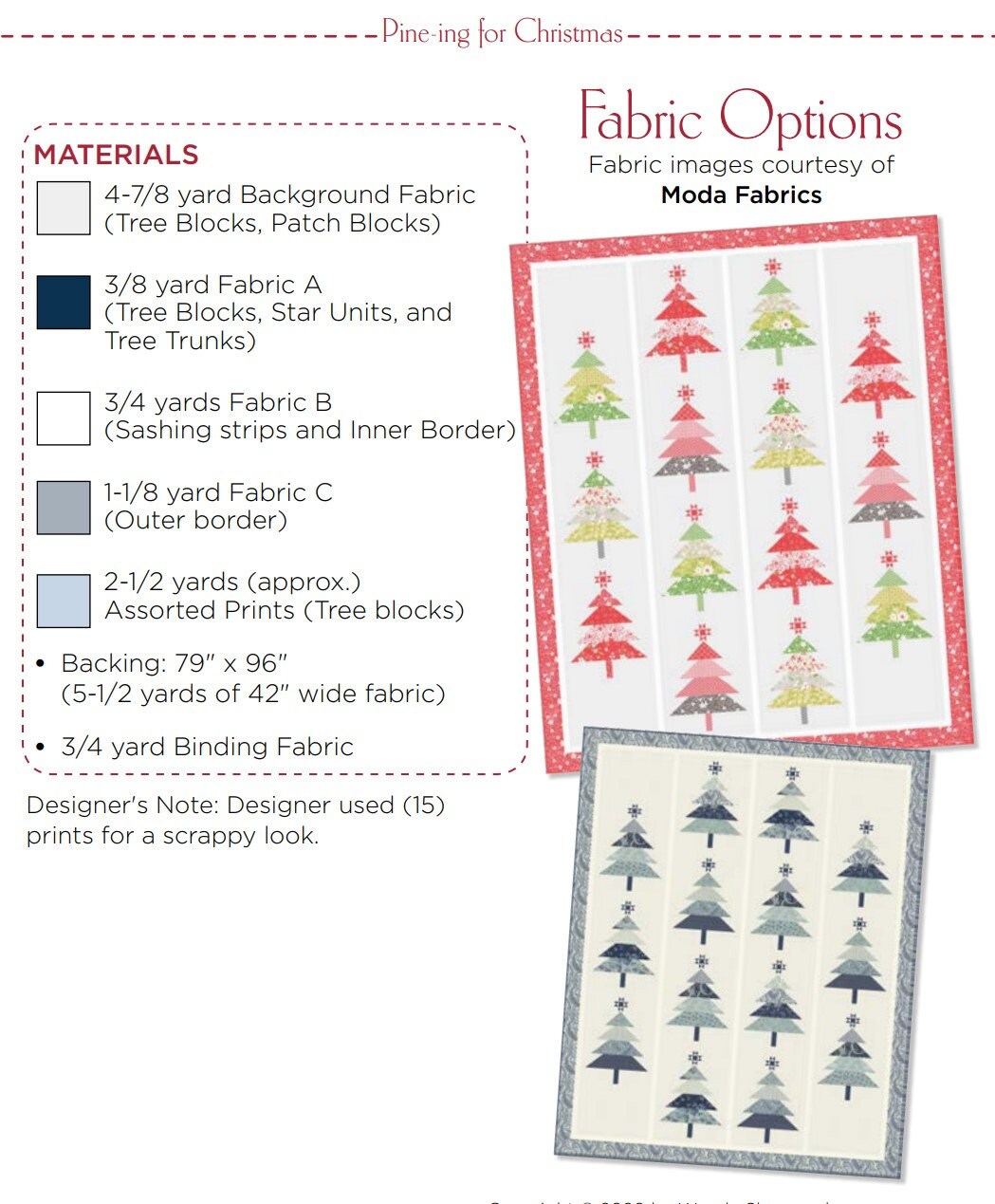 PINE-ING for CHRISTMAS Scrappy Christmas Tree Quilt Pattern Pdf - Etsy