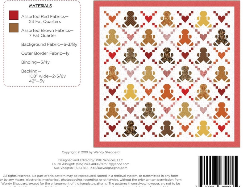 You Can't Catch Me Christmas Gingerbread Men Quilt Digital Pattern PDF Download image 6