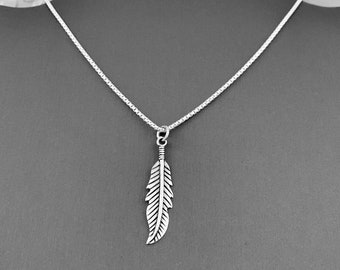 Sterling Silver Angle Wing Necklace, Boho Necklace, Feather Necklace, Silver Necklace, Religious Necklace