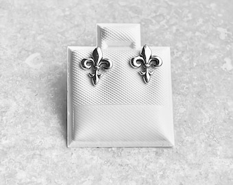 Sterling Silver Saints Earring, Fleur De Lis  Earrings, Silver Earrings, New Orlean Saints, France Earring