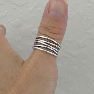 Sterling Silver Wraparound Ring, Boho Ring, Statement Ring, Silver Ring